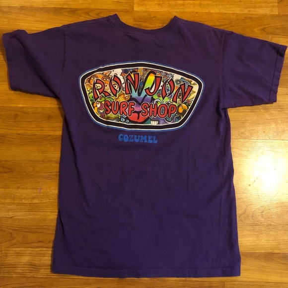 Ron Jon Tops - Ron Jon Surf Shop Cozumel Small T-shirt Purple